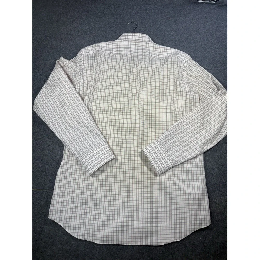Banana‎ Republic Non-Iron Slim Fit Plaid Dress Shirt Size 15-15.5 M